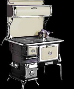 Heartland Oval Wood Cookstove, Ivory